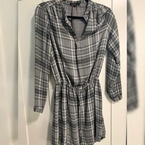 Long sleeve plaid dress